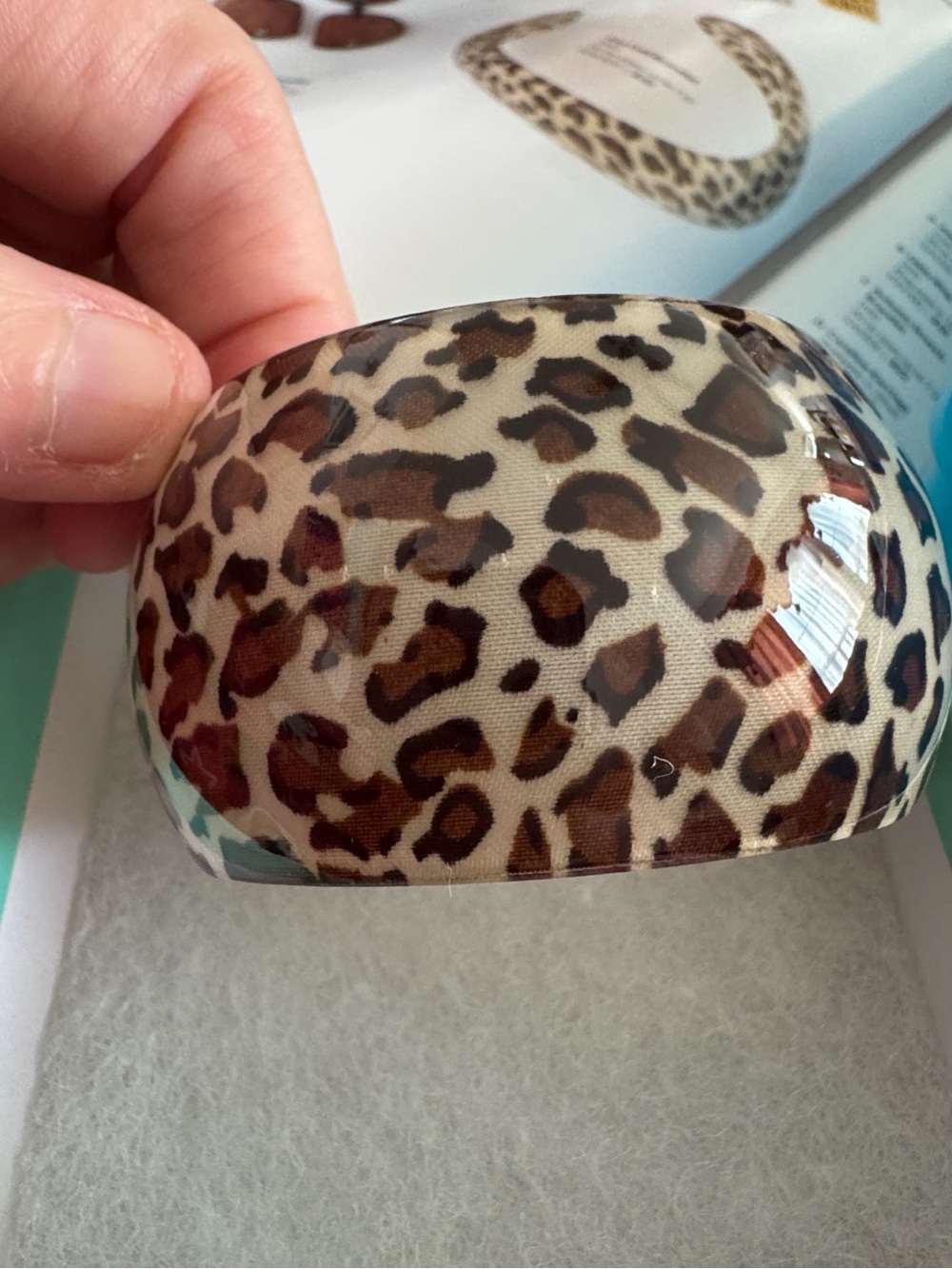 bloom Leopard-Print Isla Cuff Acrylic Bracelet in Brown & Cream Women’s Jewelry
